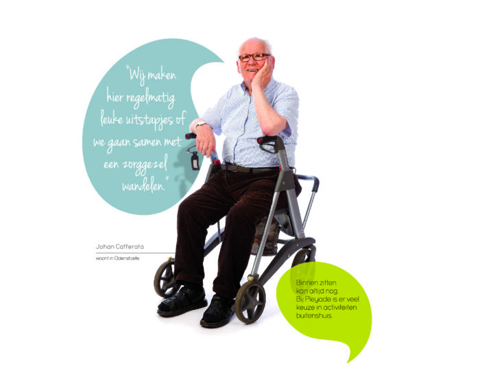 Man op rollator